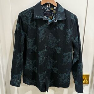 Robert Graham Modern Americana Shirt Mens Large Tailored Fit Floral Long Sleeve